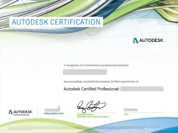 Autodesk Certified Professional (ACP) - Chứng chỉ AutoCAD chuyên nghiệp